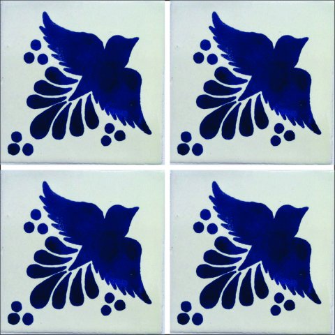 TALAVERA TILES / Talavera Tile 4x4 inch (90 pieces) - Style AZ061 / These beatiful handpainted Mexican Talavera tiles will give a colorful decorative touch to your bathrooms, vanities, window surrounds, fireplaces and more.