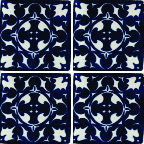 TALAVERA TILES / Talavera Tile 4x4 inch (90 pieces) - Style AZ103 / These beatiful handpainted Mexican Talavera tiles will give a colorful decorative touch to your bathrooms, vanities, window surrounds, fireplaces and more.