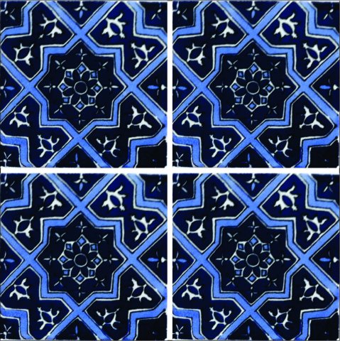 TALAVERA TILES / Talavera Tile 4x4 inch (90 pieces) - Style AZ189 / These beatiful handpainted Mexican Talavera tiles will give a colorful decorative touch to your bathrooms, vanities, window surrounds, fireplaces and more.