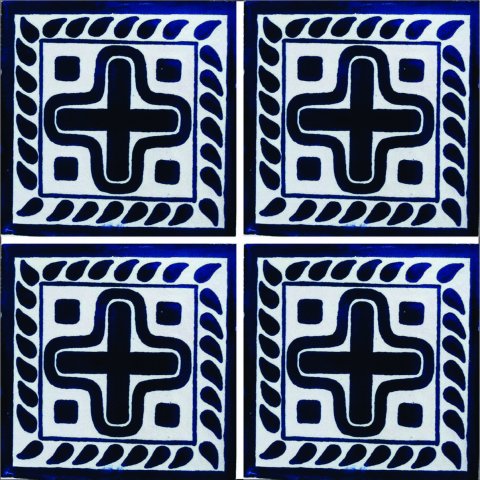 TALAVERA TILES / Talavera Tile 4x4 inch (90 pieces) - Style AZ124 / These beatiful handpainted Mexican Talavera tiles will give a colorful decorative touch to your bathrooms, vanities, window surrounds, fireplaces and more.