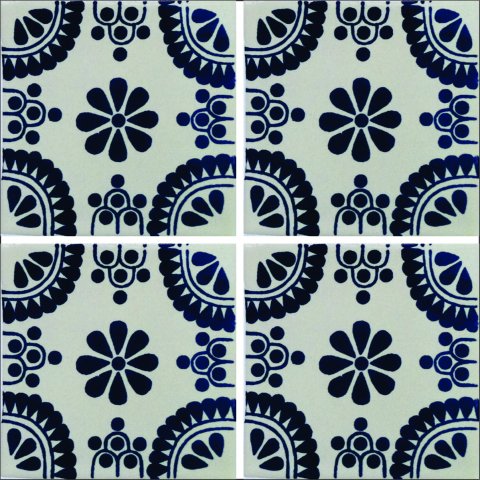TALAVERA TILES / Talavera Tile 4x4 inch (90 pieces) - Style AZ131 / These beatiful handpainted Mexican Talavera tiles will give a colorful decorative touch to your bathrooms, vanities, window surrounds, fireplaces and more.