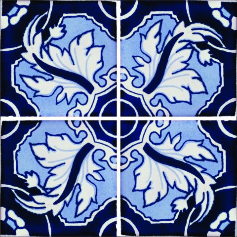 TALAVERA TILES / Talavera Tile 4x4 inch (90 pieces) - Style AZ147 / These beatiful handpainted Mexican Talavera tiles will give a colorful decorative touch to your bathrooms, vanities, window surrounds, fireplaces and more.